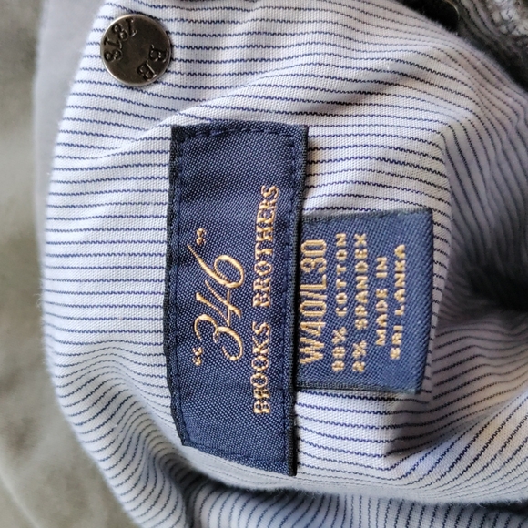 "346" Brooks Brothers men's size W40/L30 gray pants - Picture 5 of 5